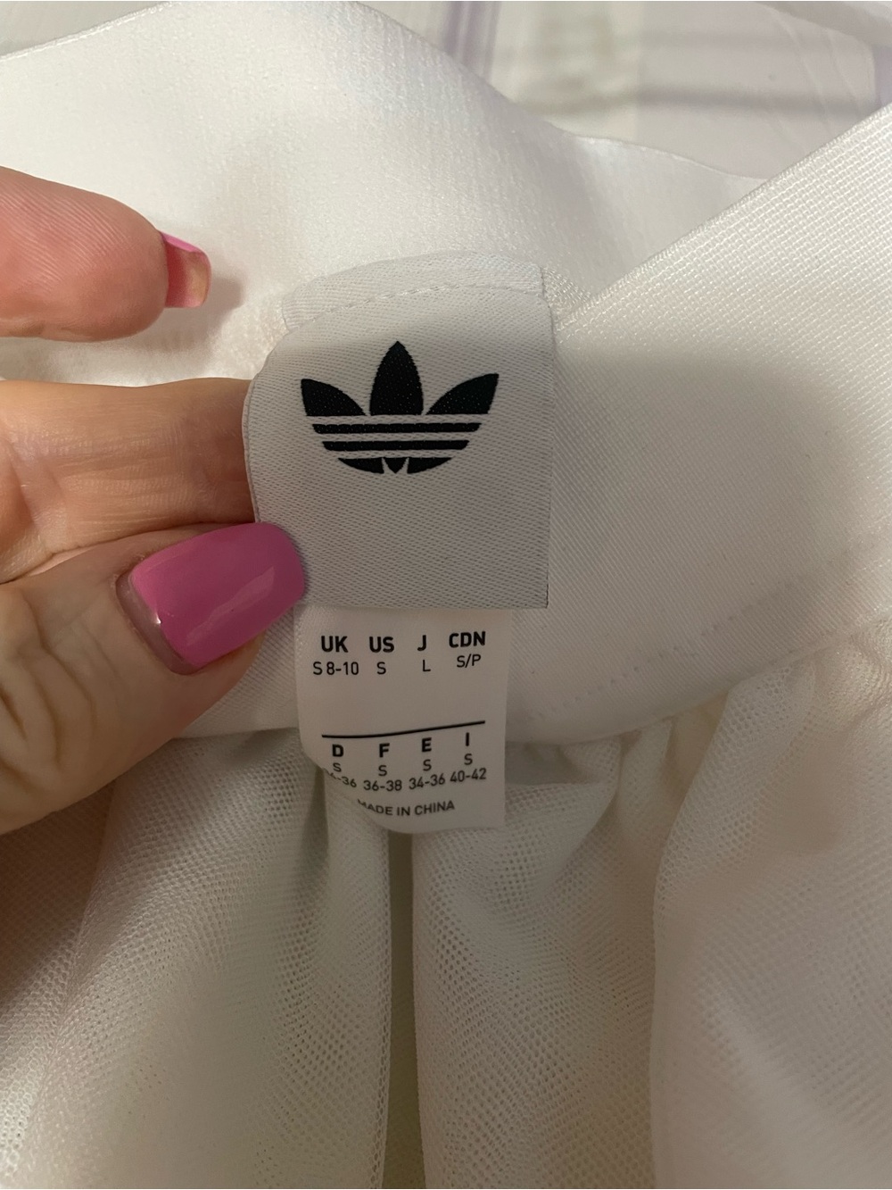 NWT adidas Women’s Red Track Pants with White Ruffle Overlay - Picture 8 of 15